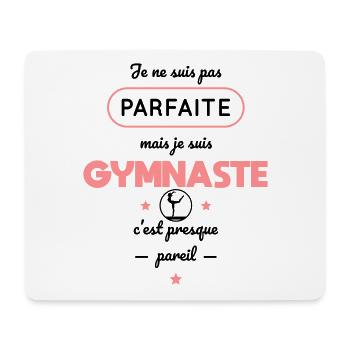 Je ne suis pas parfaite mais je suis gymnaste - Tapis de souris (format paysage) - blanc - Devant