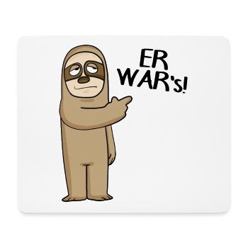 Er wars - Er war´s - Mousepad (Querformat) - Weiß - Vorne