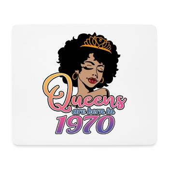 Les reines sont nées en 1970 - 52e anniversaire pour les femmes - Tapis de souris (format paysage) - blanc - Devant