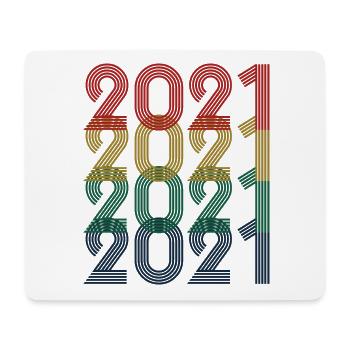 Cool Retro 2021, 2 ans, 2e anniversaire Enfants - Tapis de souris (format paysage) - blanc - Devant