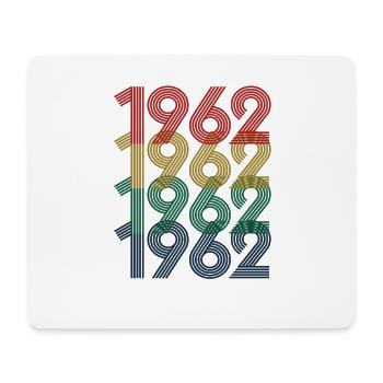 Cool Retro 1962, 60 ans, cadeau de 60e anniversaire - Tapis de souris (format paysage) - blanc - Devant