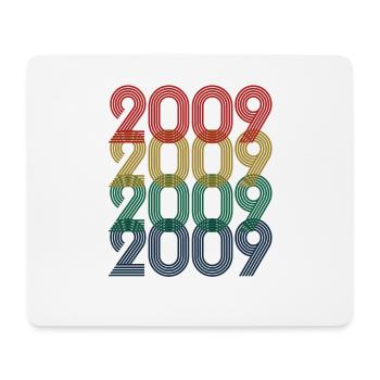 Cool Retro 2009, 14 Jahre alt, 14. Geburtstag Teens - Mousepad (Querformat) - Weiß - Vorne