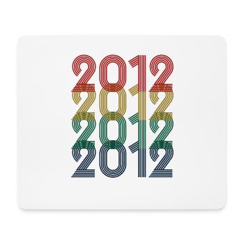 Cool Retro 2012, 11 Jahre alt, Kinder zum 11. Geburtstag - Mousepad (Querformat) - Weiß - Vorne