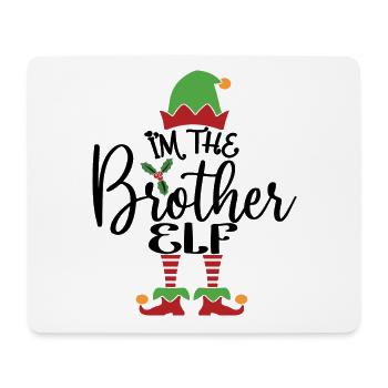 Brother Elf Cute Funny Matching Christmas Costume - Mouse Pad (horizontal) - white - Front