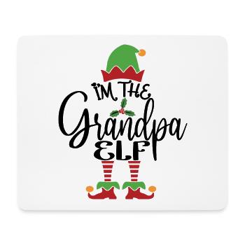 Opa Elf Niedliches lustiges passendes Weihnachtskostüm - Mousepad (Querformat) - Weiß - Vorne