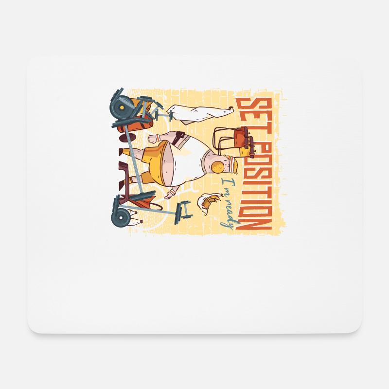 Set position fitness - Mouse Pad (horizontal) - white