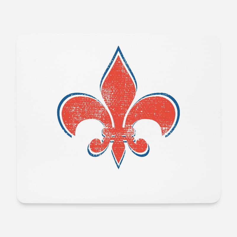 FLEUR DE LIS SHIRT - Mousepad (Querformat) - Weiß