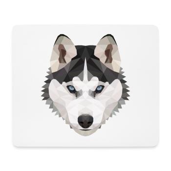 Husky Polygon Hund Eis Schnee Tierliebe Geschenk - Mousepad (Querformat) - Weiß - Vorne