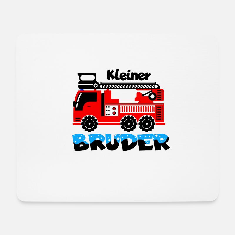 Kleiner Bruder Little Feuerwehr Lastwagen Geschenk - Mousepad (Querformat) - Weiß