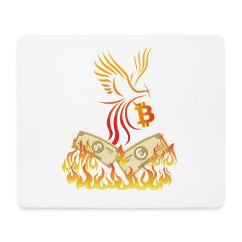Bitcoin BTC & Phoenix - Blockchain Satoshi Nakamoto - Mouse Pad (horizontal) - white - Front