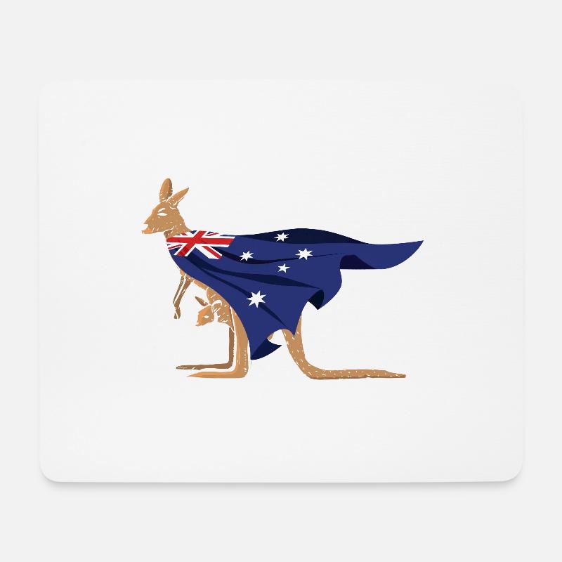 kangaroo - Mouse Pad (horizontal) - white