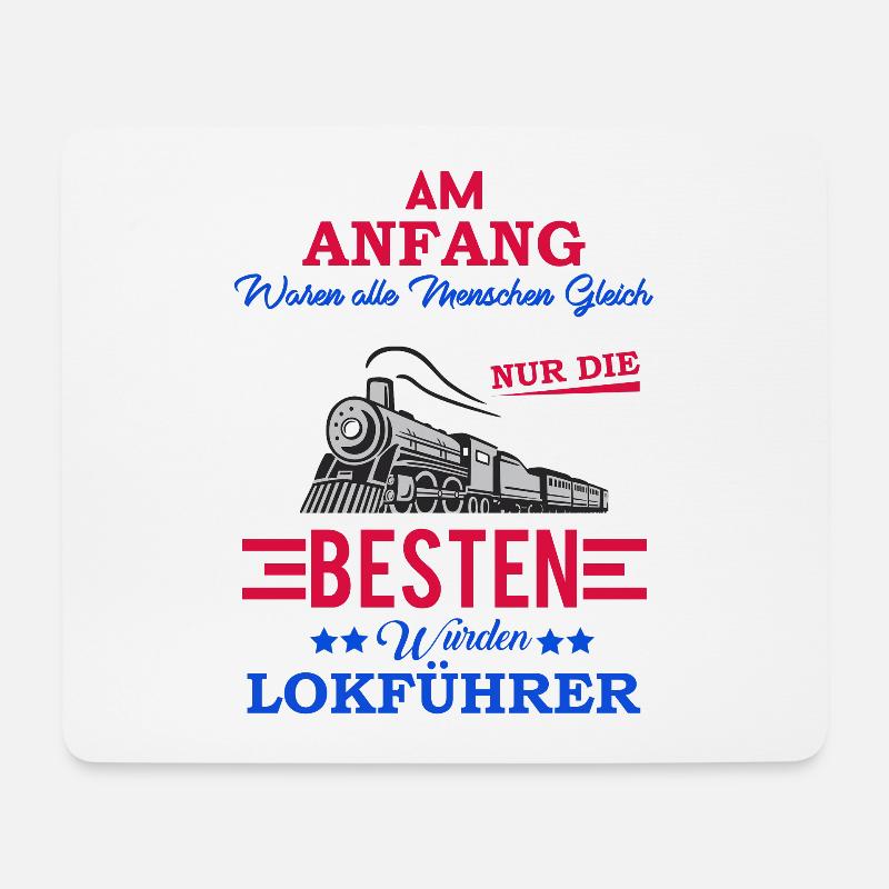 Lokführer shirt • Zug • Lokführer Geschenk - Mousepad (Querformat) - Weiß