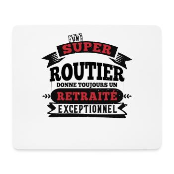 Routier camionneur cadeau retraite humour drôle - Tapis de souris (format paysage) - blanc - Devant