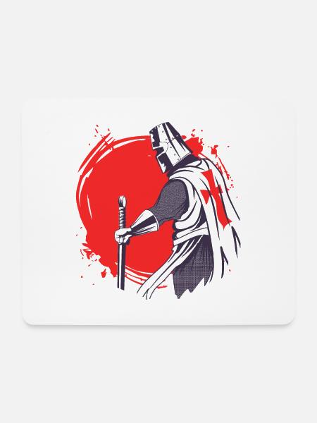 Ritter - Mousepad (Querformat) - Weiß