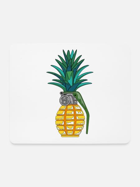 Ananas Granate - Mousepad (Querformat) - Weiß