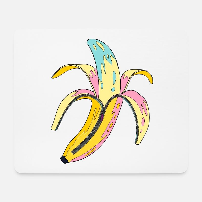 Bananen Pop Art - Mousepad (Querformat) - Weiß