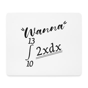 Wanna 69 Mathe - Mousepad (Querformat) - Weiß - Vorne