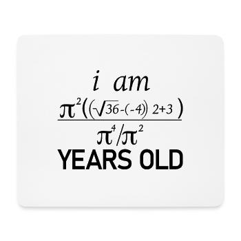 Mathe Altersformel - Mousepad (Querformat) - Weiß - Vorne