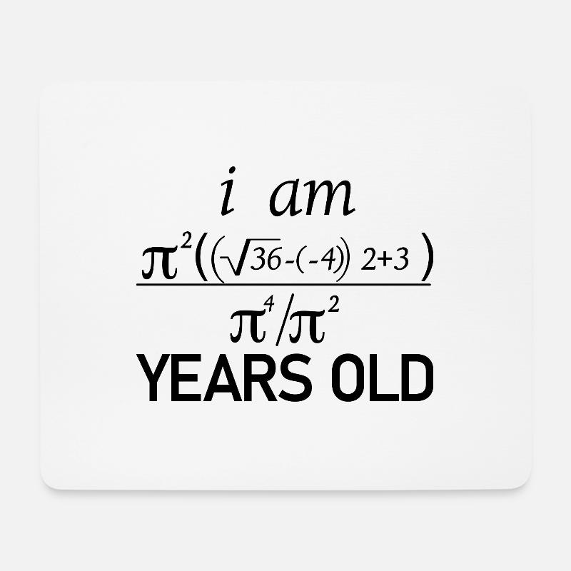 Mathe Altersformel - Mousepad (Querformat) - Weiß
