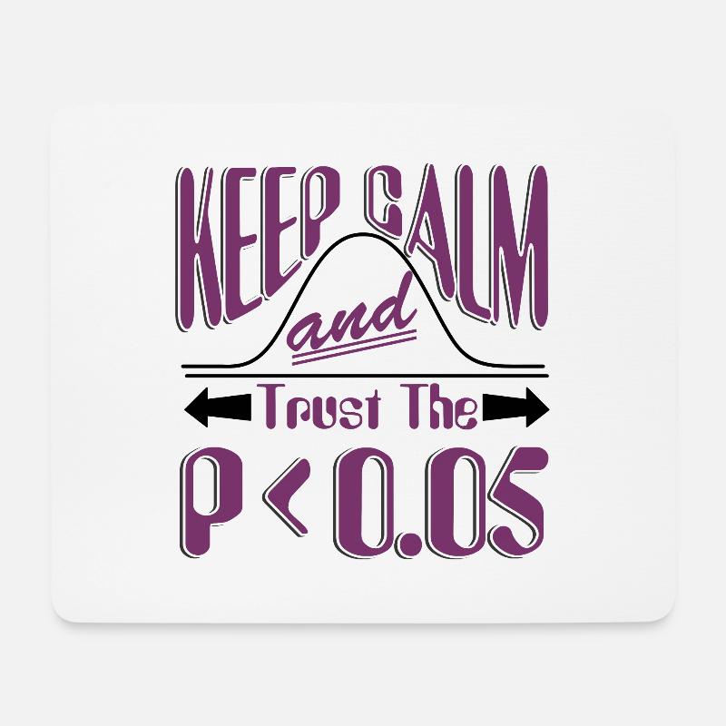 Keep calm Statistics - Mouse Pad (horizontal) - white