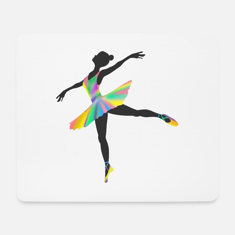 Ballett Farbenfroh - Mousepad (Querformat) - Weiß