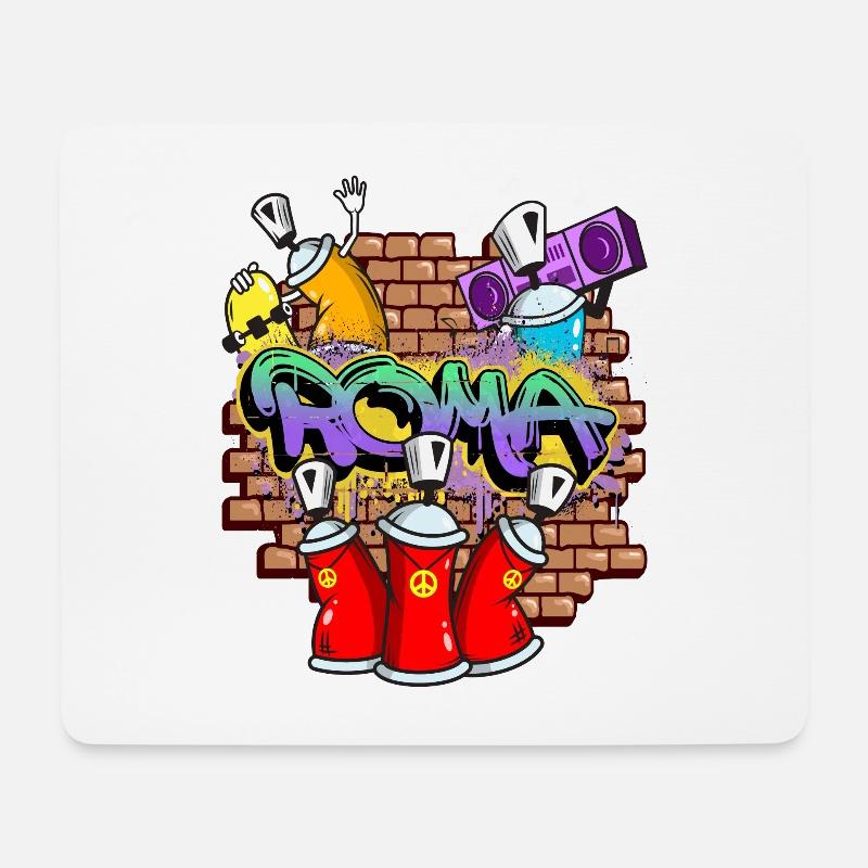 Rom Roma Italien Graffiti Spray Sprayer Spraydosen - Mousepad (Querformat) - Weiß