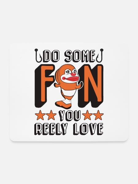 Fun Clownfish - Mousepad (Querformat) - Weiß