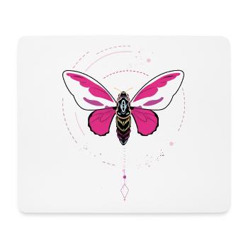 moth tattoo butterfly pendulum pink moon phase - Mouse Pad (horizontal) - white - Front