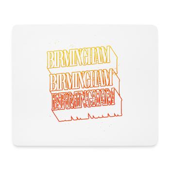 Birmingham England UK City Skyline Home Font - Mouse Pad (horizontal) - white - Front