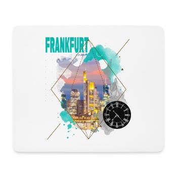 Francfort, Allemagne, ville, Skyline, Vintage Rétro - Tapis de souris (format paysage) - blanc - Devant