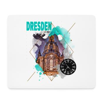 Dresden Germany City Skyline Vintage Retro - Mouse Pad (horizontal) - white - Front