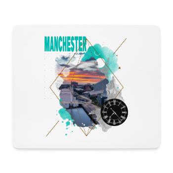 Manchester England UK Stadt Skyline Vintage Retro - Mousepad (Querformat) - Weiß - Vorne