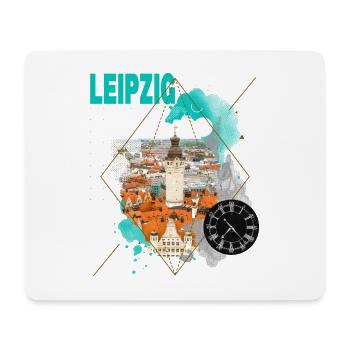 Leipzig Deutschland Stadt Skyline Vintage Retro - Mousepad (Querformat) - Weiß - Vorne
