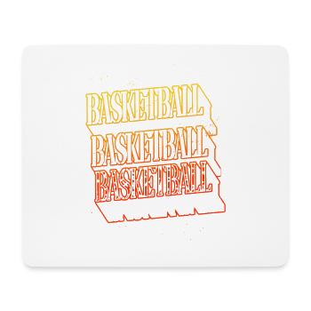 Basketball Basketballer Sport Fan Vintage Retro - Tapis de souris (format paysage) - blanc - Devant