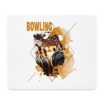 Bowling Bowlen Bowlingkugel Pins Bowlingspieler - Mousepad (Querformat) - Weiß - Vorne