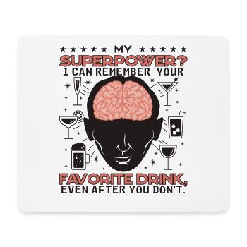 Favorite Drink - Mousepad (Querformat) - Weiß - Vorne