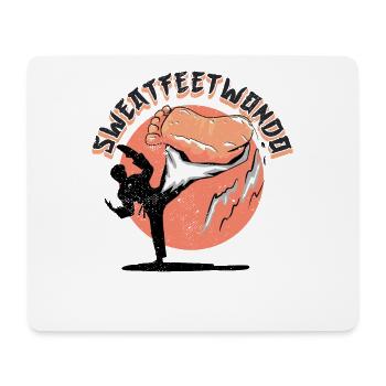 Sweatfeetwondo - Mousepad (Querformat) - Weiß - Vorne