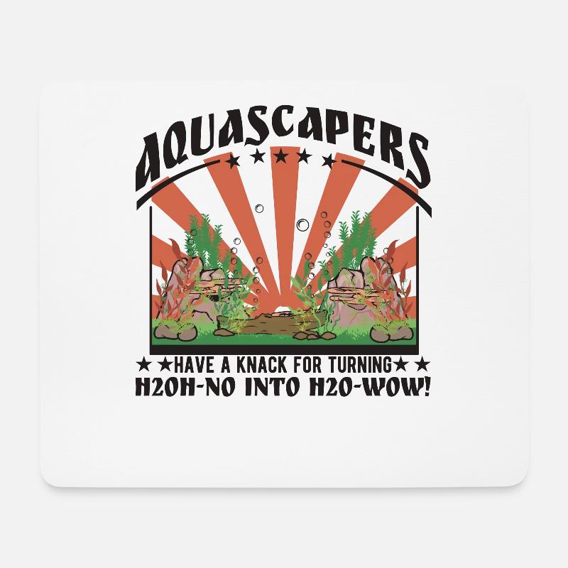 Aquascapers wow! - Mouse Pad (horizontal) - white