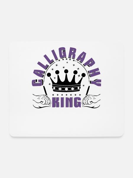 Kalligraphie König - Mousepad (Querformat) - Weiß