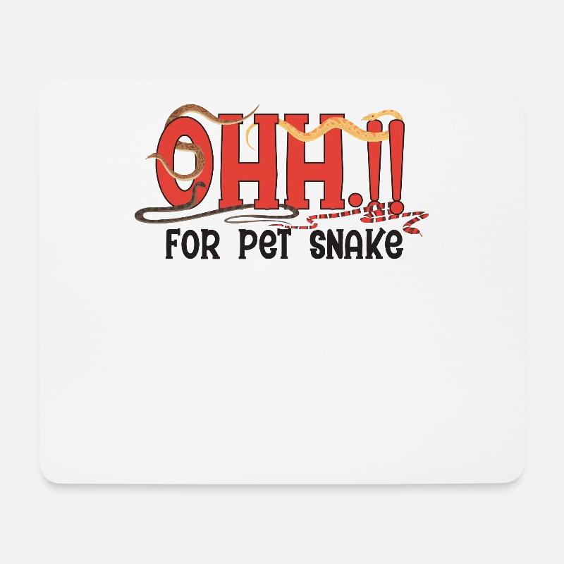 Ohh!! For pet snake - Mouse Pad (horizontal) - white