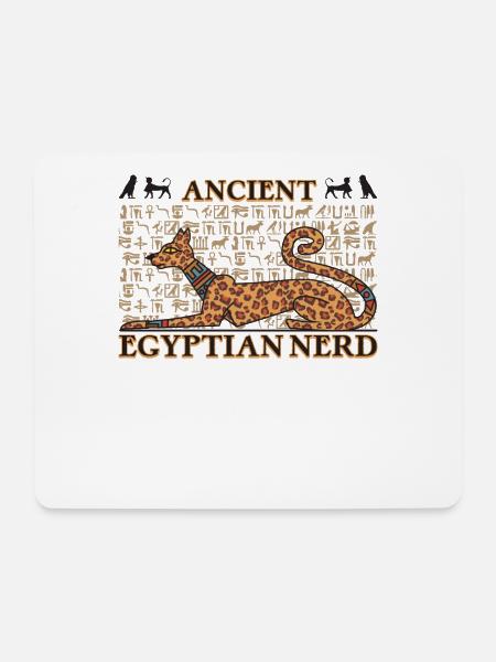 Altägyptischer Nerd - Mousepad (Querformat) - Weiß