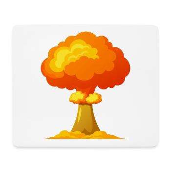 Nukleare Explosion Atomic - Mousepad (Querformat) - Weiß - Vorne