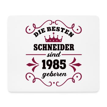 Schneiderin Geburtstag Geb 1985 Schneiderei Frauen - Mousepad (Querformat) - Weiß - Vorne