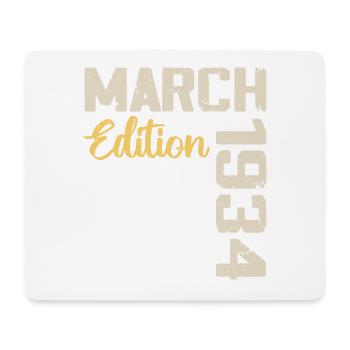 März 1934 Geburtstagsgeschenk März 1934 - Mousepad (Querformat) - Weiß - Vorne
