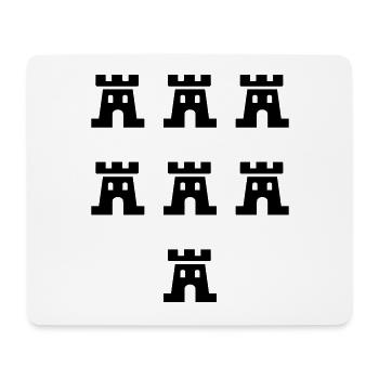 Sieben Burgen 331 s/w - Siebenbürgen einfarbig - Mousepad (Querformat) - Weiß - Vorne