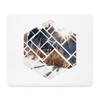 Dolomites Seceda Paysage hivernal - Tapis de souris (format paysage) - blanc - Devant