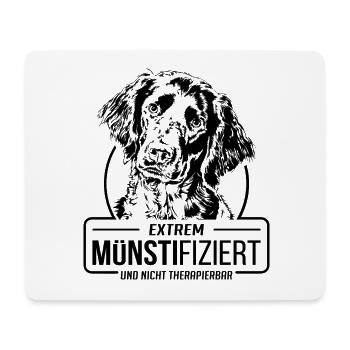MÜNSTIFIZIERT Grosser Münsterländer Hunde Wilsigns - Mousepad (Querformat) - Weiß - Vorne