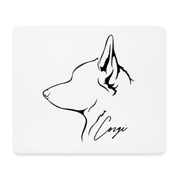 CORGI Profil Hunde Hund Wilsigns - Mousepad (Querformat) - Weiß - Vorne