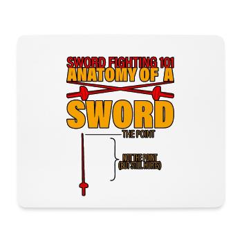 Sword Fighting 101 Anatomy Of A Sword 3 - Mouse Pad (horizontal) - white - Front