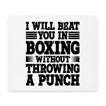 Vous battra en boxe sans donner de coup de poing 2 - Tapis de souris (format paysage) - blanc - Devant